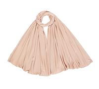 London Scarfs PREMIUM QUALITY BIG SIZE JERSEY HIJAB SCARF SHAWL SUPER STRETCHY MAXI LYCRA WRAP (Beige)