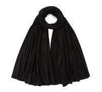 London Scarfs PREMIUM QUALITY BIG SIZE JERSEY HIJAB SCARF SHAWL SUPER STRETCHY MAXI LYCRA WRAP (Black)