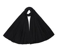 London Scarfs PREMIUM QUALITY BIG SIZE JERSEY HIJAB SCARF SHAWL SUPER STRETCHY MAXI LYCRA WRAP (BLACK STRIPE Jersey)