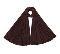London Scarfs PREMIUM QUALITY BIG SIZE JERSEY HIJAB SCARF SHAWL SUPER STRETCHY MAXI LYCRA WRAP (Brown STRIPE Jersey)