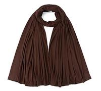 London Scarfs PREMIUM QUALITY BIG SIZE JERSEY HIJAB SCARF SHAWL SUPER STRETCHY MAXI LYCRA WRAP (brown)
