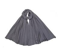London Scarfs PREMIUM QUALITY BIG SIZE JERSEY HIJAB SCARF SHAWL SUPER STRETCHY MAXI LYCRA WRAP (Grey)