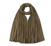 London Scarfs PREMIUM QUALITY BIG SIZE JERSEY HIJAB SCARF SHAWL SUPER STRETCHY MAXI LYCRA WRAP (Olive)