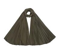 London Scarfs PREMIUM QUALITY BIG SIZE JERSEY HIJAB SCARF SHAWL SUPER STRETCHY MAXI LYCRA WRAP (Stripe Jersey Olive)