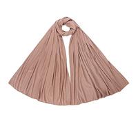 London Scarfs PREMIUM QUALITY BIG SIZE JERSEY HIJAB SCARF SHAWL SUPER STRETCHY MAXI LYCRA WRAP (Stripe Jersey Mocha)