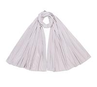 London Scarfs PREMIUM QUALITY BIG SIZE JERSEY HIJAB SCARF SHAWL SUPER STRETCHY MAXI LYCRA WRAP (Stripe Jersey Silver)