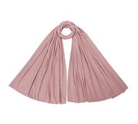London Scarfs PREMIUM QUALITY BIG SIZE JERSEY HIJAB SCARF SHAWL SUPER STRETCHY MAXI LYCRA WRAP (Stripe Jersey Dusty Pink)