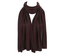London scarfs PREMIUM QUALITY JERSEY HIJAB SCARF SHAWL STRETCHY MAXI LYCRA WARM WRAP PLAIN (Brown)