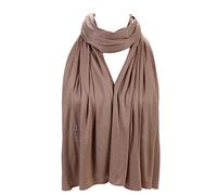 London scarfs PREMIUM QUALITY JERSEY HIJAB SCARF SHAWL STRETCHY MAXI LYCRA WARM WRAP PLAIN (Dustypink)