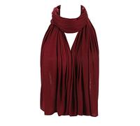 London scarfs PREMIUM QUALITY JERSEY HIJAB SCARF SHAWL STRETCHY MAXI LYCRA WARM WRAP PLAIN (Maroon)
