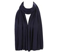 London scarfs PREMIUM QUALITY JERSEY HIJAB SCARF SHAWL STRETCHY MAXI LYCRA WARM WRAP PLAIN (Navy)