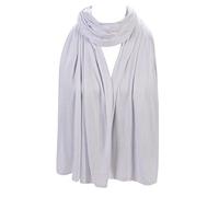 London scarfs PREMIUM QUALITY JERSEY HIJAB SCARF SHAWL STRETCHY MAXI LYCRA WARM WRAP PLAIN (White)
