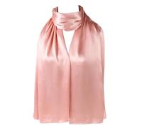London Scarfs Satin Silk Shawls Muslim Solid Color Hijab Crinkled Scarf Women's Wraps Turban (Coral Pink)