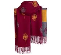 London Scarfs Thick Mulberry And Dandelion print reversible super soft winter shawl unisex trending scarf Xmas gift (Burgundy)