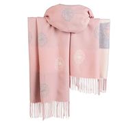 London Scarfs Thick Mulberry And Dandelion print reversible super soft winter shawl unisex trending scarf Xmas gift (Thick Dandelion Baby Pink)