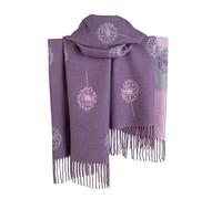London Scarfs Thick Mulberry And Dandelion print reversible super soft winter shawl unisex trending scarf Xmas gift (Purple)