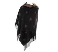 London Scarfs Winter Warmer Reversible Thick Long Bumble Bee Print Fashion Scarf Blanket Wrap (Black/Gold)