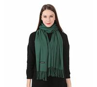 LONDON SCARVES Cashmere wrap stole shawls soft cozy quality pashmina unisex (Dark green)