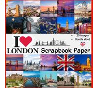 London Scrapbook Paper: Collection of double sided london england scenic views craft paper sheet for scrapbooking, card making, collage art , junk ... create decorative london city embellishments
