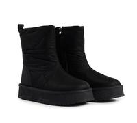 London Shoe Co Women’s Padded Winter Boots | Lightweight Zip-Up Mid Calf Snow Boots with Chunky Sole - Warm Everyday Footwear (Black, UK5)
