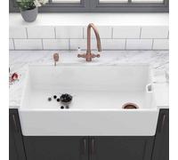 London Sink Company Lsc Belfast 895 Xl 1.0 Bowl Fireclay Ceramic Kitchen Sink & Copper Waste