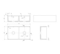 London Sink Company Lsc Butler 2.0 Double-Bowl Ceramic Inset Sink With Ledge And Waste