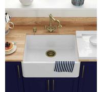 London Sink Company Lsc Butler 595 1.0 Bowl Fireclay Ceramic Kitchen Sink & Bronze Waste