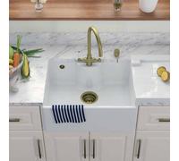 London Sink Company Lsc Butler 595 Tl 1-Bowl Fireclay Ceramic Inset Kitchen Sink With 90mm Waste