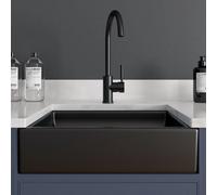 London Sink Company Small Anthracite Grey 480 X 370 X 130 mm Ceramic Belfast Butler Sink With Waste