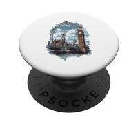 London Skyline Big-Ben Ferris Wheel Cityscape PopSockets Adhesive PopGrip