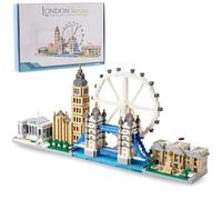 London Skyline Building Blocks Set, 3430 PCS Mini Micro London Skyline Bricks Model, Mini Architecture Building Toy for Adults, Gifts for Landmark House Enthusiasts