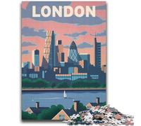 London Skyline Jigsaw Puzzles for Adults 1000 Piece Puzzle,Brain Teaser Game Wall Decoration Unique Birthday And Xmas Gifts (38x52cm)