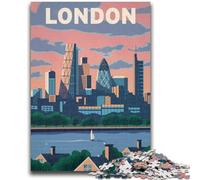 London Skyline Puzzles for Adults 1000 Pieces, Toys Educational Games Stress Relieving Secret Santa Gifts for And Age 14 1000pcs(26x38cm)
