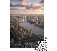 London Skyline View Puzzles 1000 Piece for Adults Jigsaw Puzzles Jigsaw Puzzle Beautiful Decoration 38x26cm/1000pcs