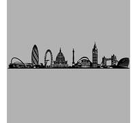 London Skyline Wall Art Decal Sticker Mural Decor Big Ben London Eye Bridge Nelsons Column Buildings