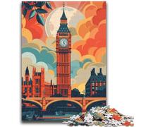 London Skyline with Big Ben Puzzles for Adults And Teenagers, Pattern Assembly Deal As Gifts for The Whole Family Suitable for And 14 1000pcs(50x75cm)