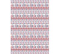 London Skyline Wrapping Paper | Souvenir Sightseeing Gift Wrap | 2 Sheets, 2 Tags
