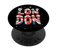 London Snowy Christmas UK Flag Style PopSockets Adhesive PopGrip