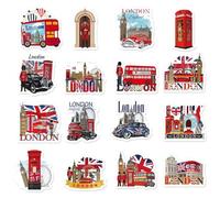 London Souvenir Gifts Fridge Magnets - Luvart 16 Pcs British Construction Refrigerator Locker Magnetic United Kingdom Tower Bridge Fridge Magnets Stickers for Home Kitchen Office Traveler Tourist