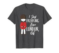 London Souvenir - I Just Freaking Love London T-Shirt, Men, Dark Heather Grey, XX-Large