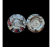London Souvenir Metal Ashtrays, Tower Bridge and Big Ben Design, British Icons Collection, Decorative Set of 2 Different Designs for Home and Office Use (Silver)