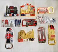 London souvenir Metal fridge magnets London UK Souvenirs fridge magnets British Union Jack England pack of 10