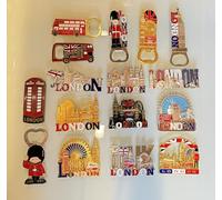 London souvenir Metal fridge magnets London UK Souvenirs fridge magnets British Union Jack England pack of 16