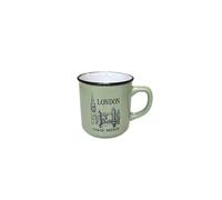 London Souvenir Mug, .Ceramic Mug, Historical London Mug, for Coffe, Tea, London City Iconic Design Home Kitchen Office. Large and Small Sizes (Green S)