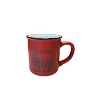 London Souvenir Mug, .Ceramic Mug, Historical London Mug, for Coffe, Tea, London City Iconic Design Home Kitchen Office. Large and Small Sizes (red Large)