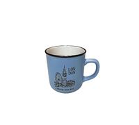 London Souvenir Mug, .Ceramic Mug, Historical London Mug, for Coffe, Tea, London City Iconic Design Home Kitchen Office. Large and Small Sizes (Blue S)