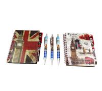 London Souvenir Notebook and Pen Gift Set - 5-Piece Stationery Collection Featuring Big Ben, Union Jack, and London Bus Designs | British Travel Gift, UK Souvenir, Memorabilia, Writing Journal set