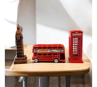 London Souvenir Pencil Sharpener Set, 4 Piece with Big Ben, Red Double Decker Bus, Telephone Box and Post Box, Desktop Decorative School Supplies (3)