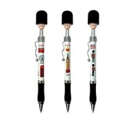 London Souvenir Pens - Union Jack Pen - 3 Guardsman Soldier Ballpoint Pen with Famous Landmarks - London Pen - Royal Guard British Gift Pen