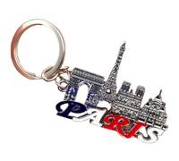 London Souvenirs Keychain,London Bus Mental Keyrings,Metal British Miniature Gift London Keyring,Durable London Gifts and Souvenirs Keychain,Keychains of Famous Attractions for Travellers,Paris A